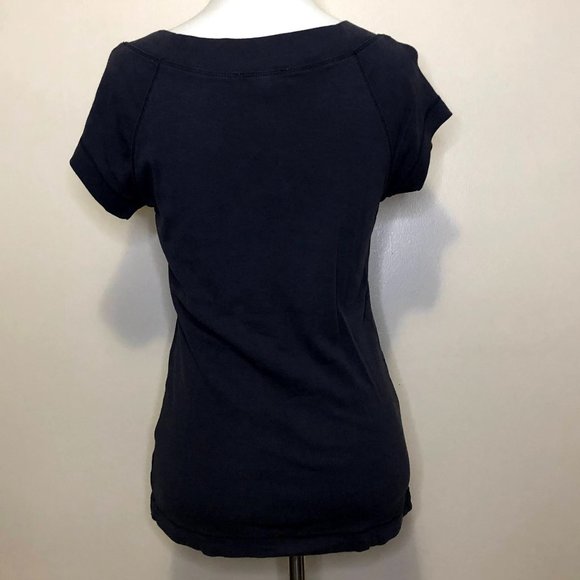 Susan Bristol Dark Grey Boatneck Short-Sleeved Tee (M) - Picture 2 of 3